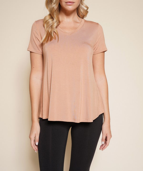 Fabina Bamboo Classic V-Neck Top