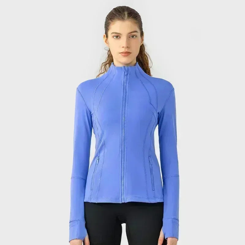 Lemon Women Defines Jacket Naked Yoga Coat Long Sleeve Crop Top Zipper Fitness Running Shirts Workout Clothes Sportswear