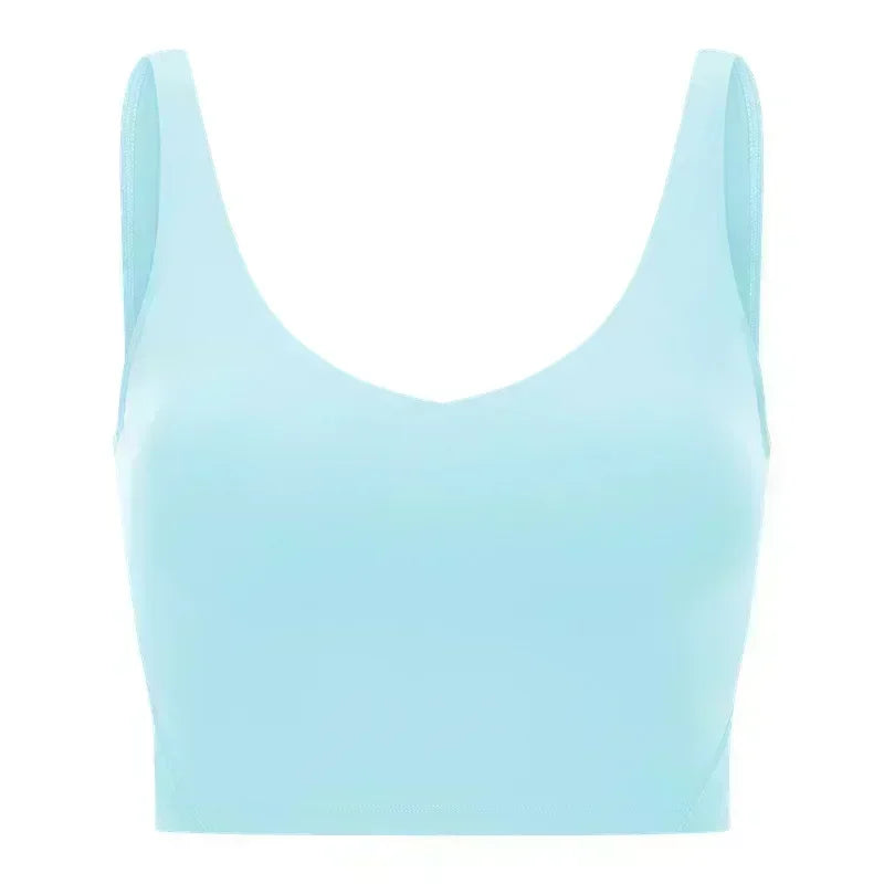 Lemon Light Support Women Cropped Length Tank Top Four-way Stretch Built-in Shelf Vest Yoga Shirt Feels Weightless Sport Bra