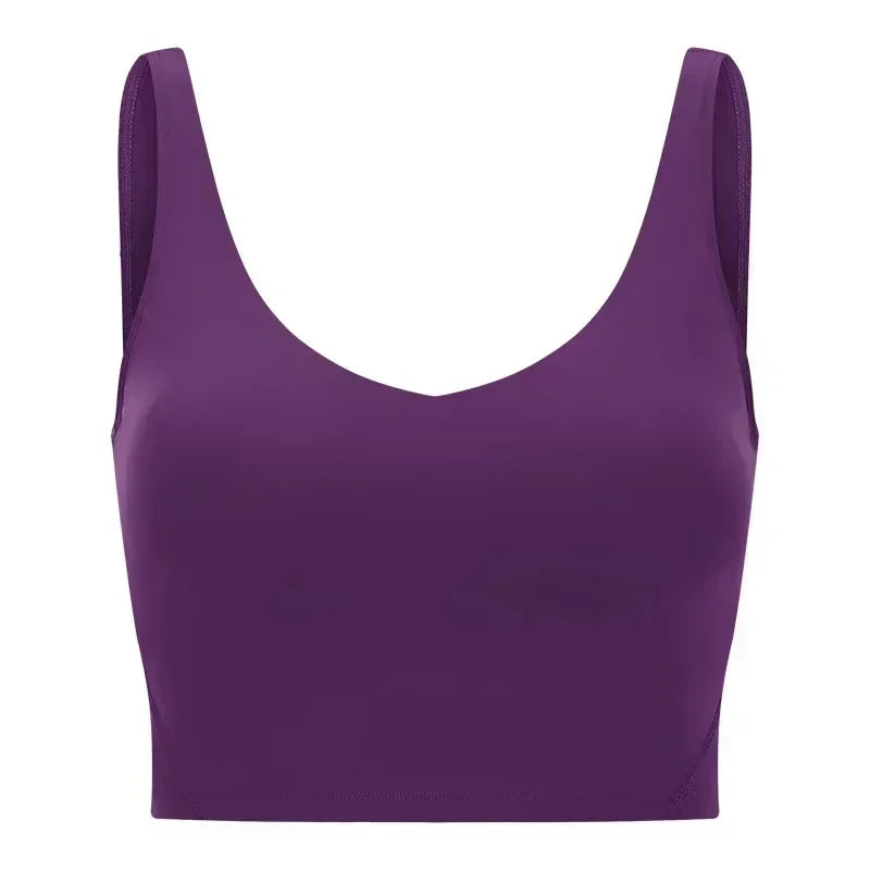 Lemon Light Support Women Cropped Length Tank Top Four-way Stretch Built-in Shelf Vest Yoga Shirt Feels Weightless Sport Bra