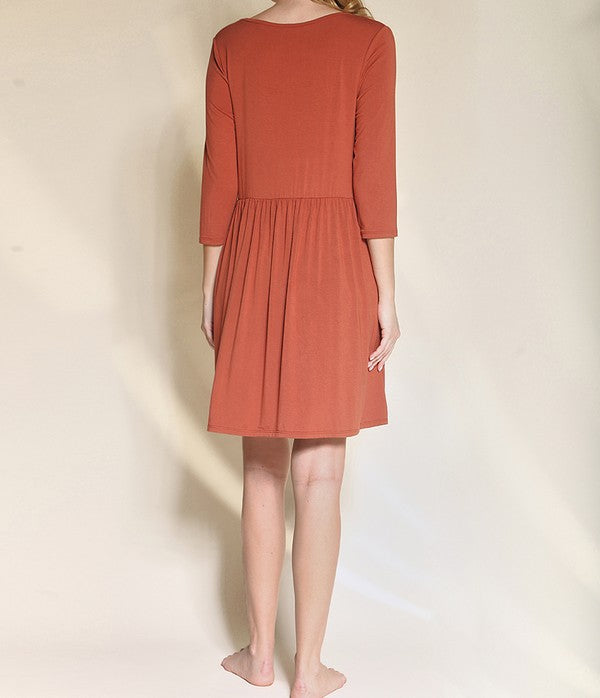 Fabina Bamboo Loose Fit Babydoll Dress