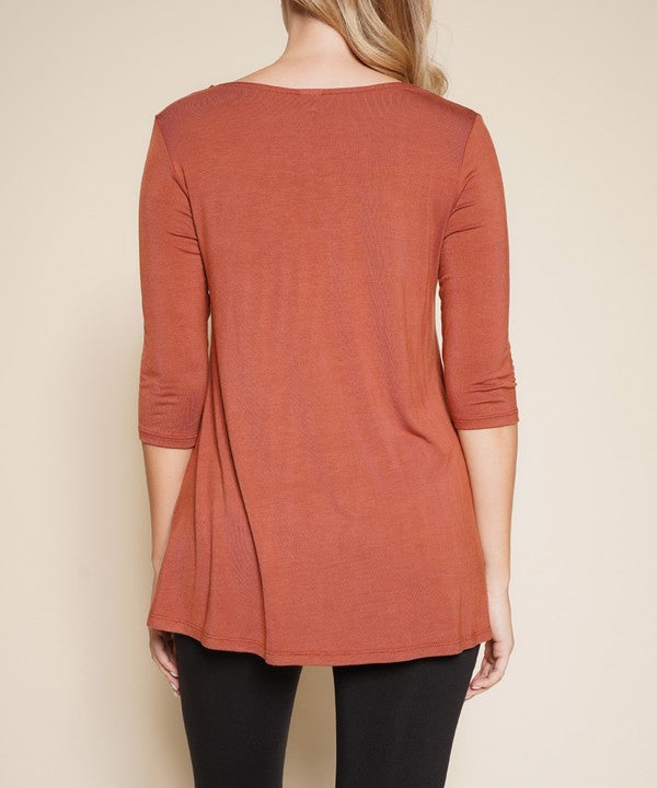 Fabina Bamboo Elbow Length Tunic
