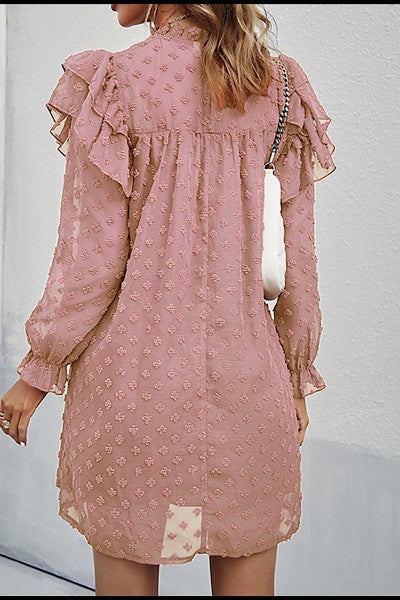 Miss Sparkling |Swiss Dot Mesh Dress