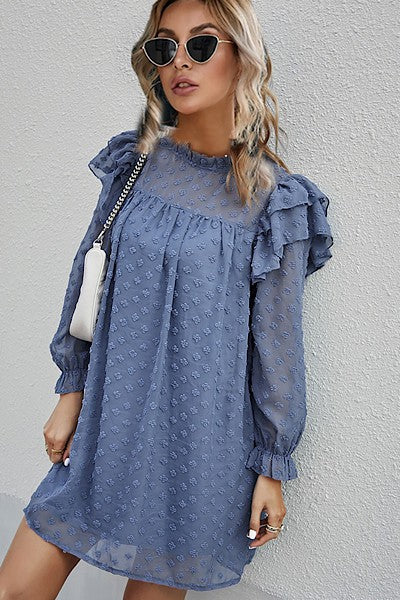 Miss Sparkling |Swiss Dot Mesh Dress