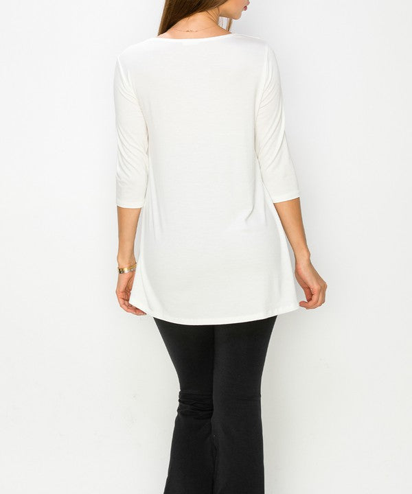 Fabina Bamboo Elbow Length Tunic