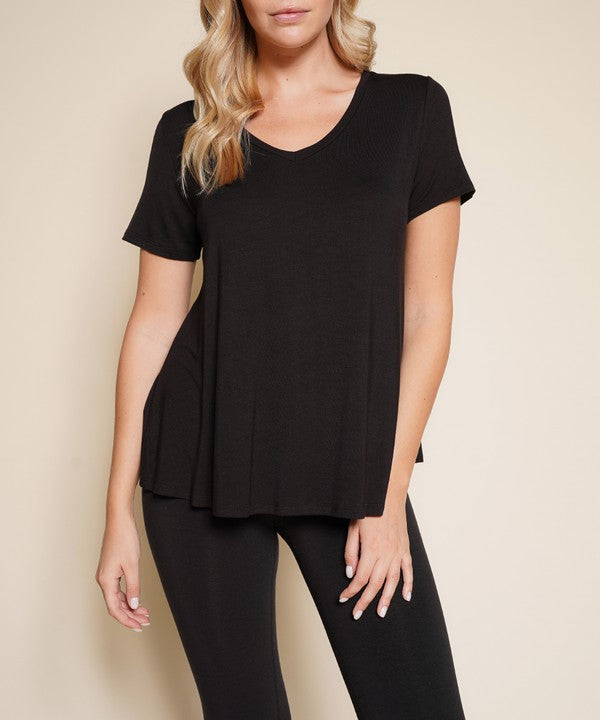 Fabina Bamboo Classic V-Neck Top