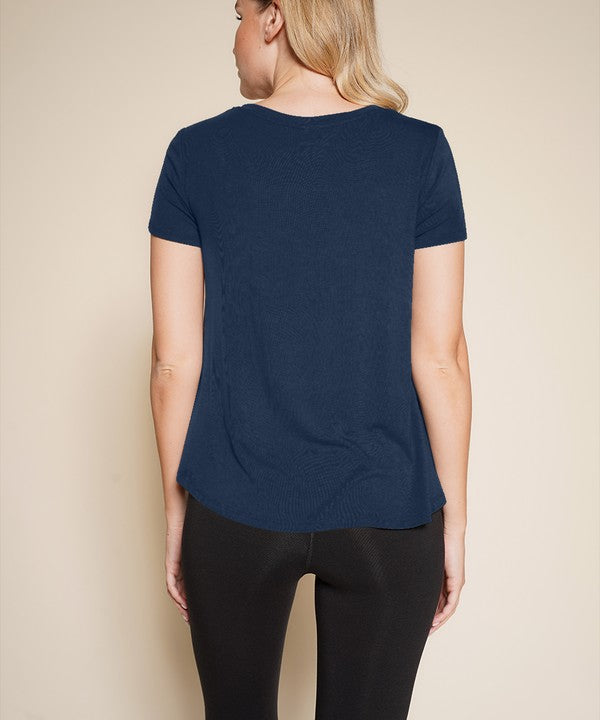 Fabina Bamboo Classic V-Neck Top