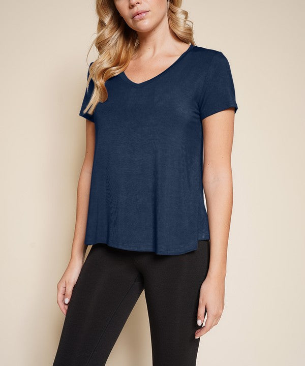 Fabina Bamboo Classic V-Neck Top