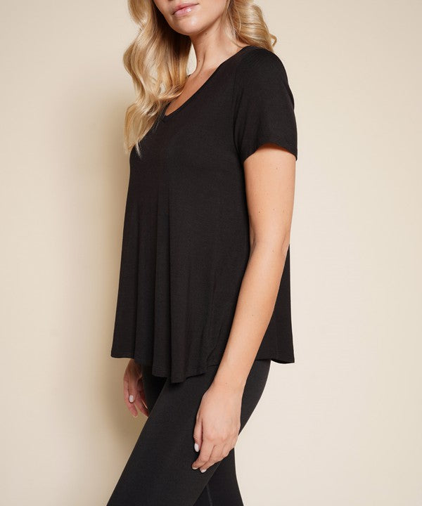 Fabina Bamboo Classic V-Neck Top