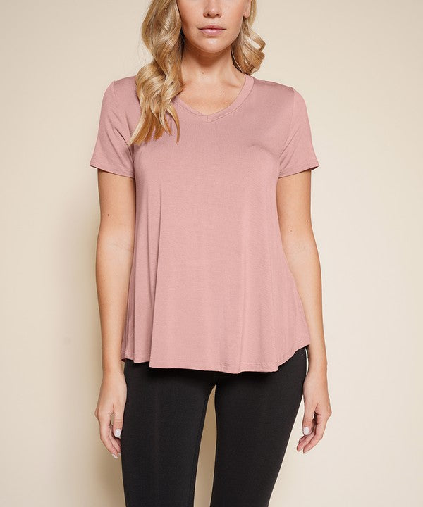 Fabina Bamboo Classic V-Neck Top