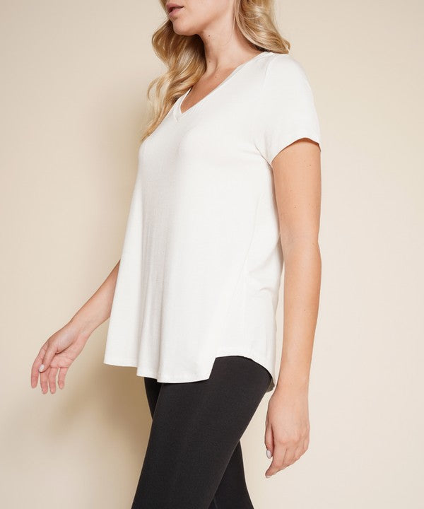 Fabina Bamboo Classic V-Neck Top