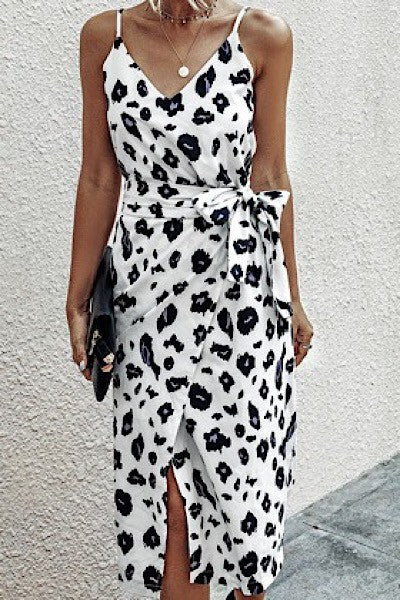 Miss Sparkling Spaghetti Strap Wrap Dress