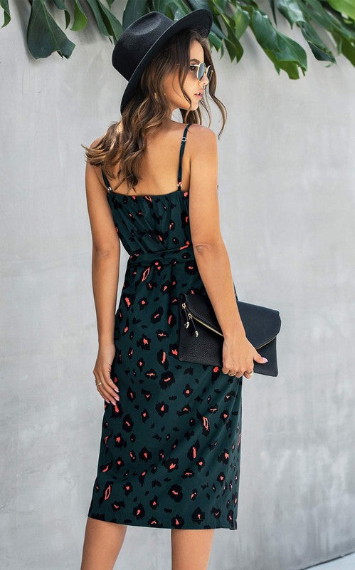 Miss Sparkling Spaghetti Strap Wrap Dress