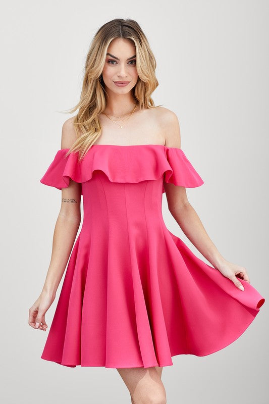 Do + Be Collection A Line Ruffle Dress