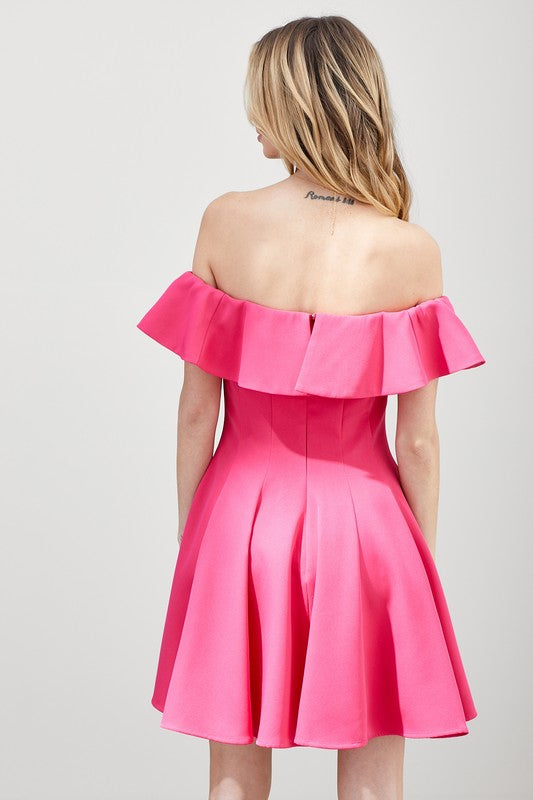 Do + Be Collection A Line Ruffle Dress