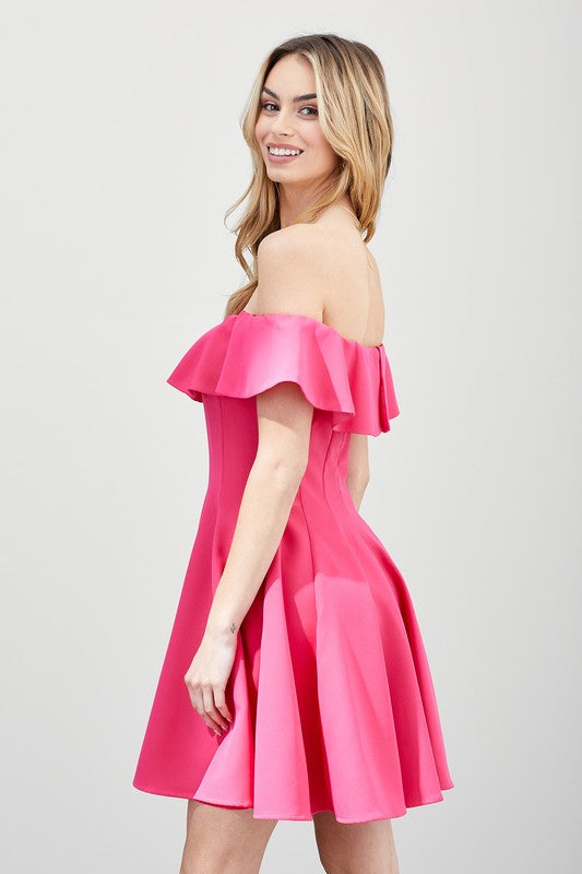 Do + Be Collection A Line Ruffle Dress
