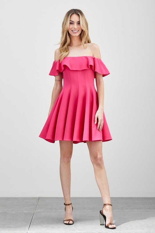 Do + Be Collection A Line Ruffle Dress
