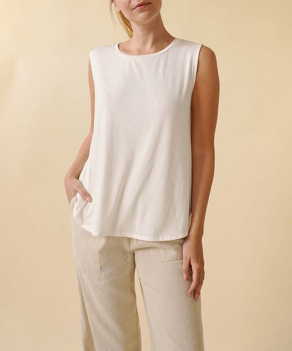 Fabina Bamboo Muscle Sleeveless Top