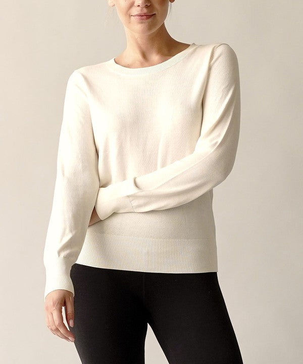 Fabina Bamboo Sweater Crew Neck Top