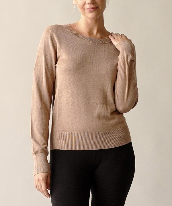 Fabina Bamboo Sweater Crew Neck Top