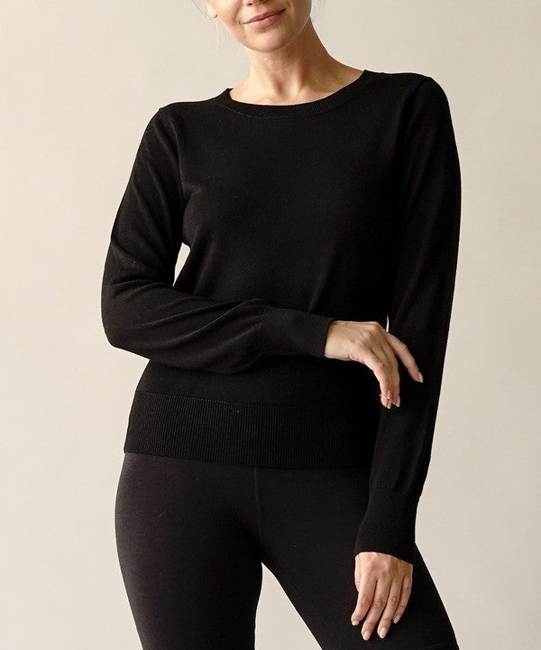 Fabina Bamboo Sweater Crew Neck Top