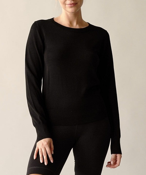 Fabina Bamboo Sweater Crew Neck Top