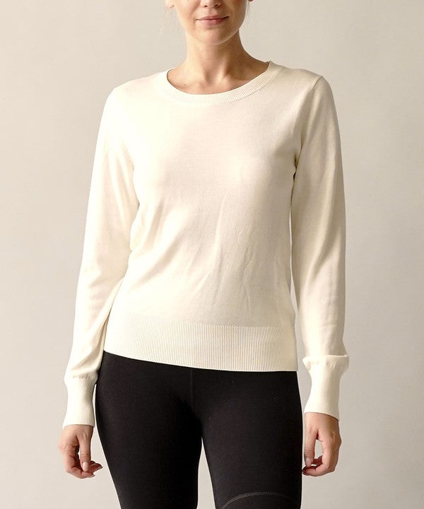 Fabina Bamboo Sweater Crew Neck Top