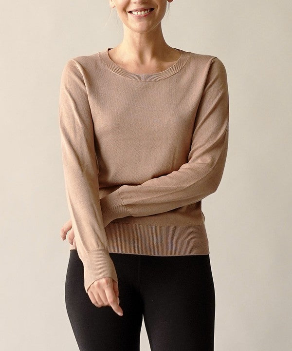 Fabina Bamboo Sweater Crew Neck Top