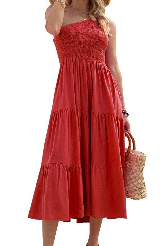 Miss Sparkling |Solid One-Shoulder Dress