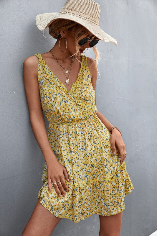 Miss Sparkling Floral Sleeveless Dress