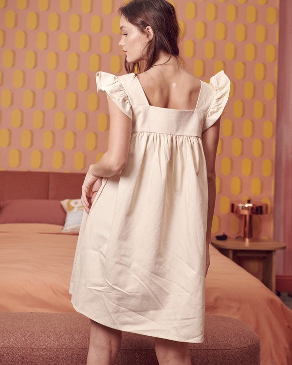 Jade By Jane Multi Patch Ruffled Streetwear Mini Dress - PLUS