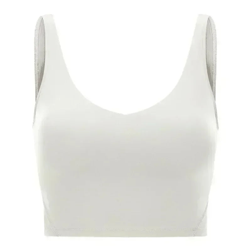 Lemon Light Support Women Cropped Length Tank Top Four-way Stretch Built-in Shelf Vest Yoga Shirt Feels Weightless Sport Bra