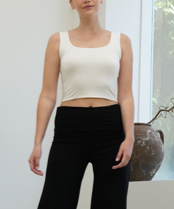 Fabina Bamboo Double Layer Crop Tank