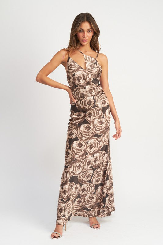 Emory Park | Asymmetrical Neck Maxi Dress