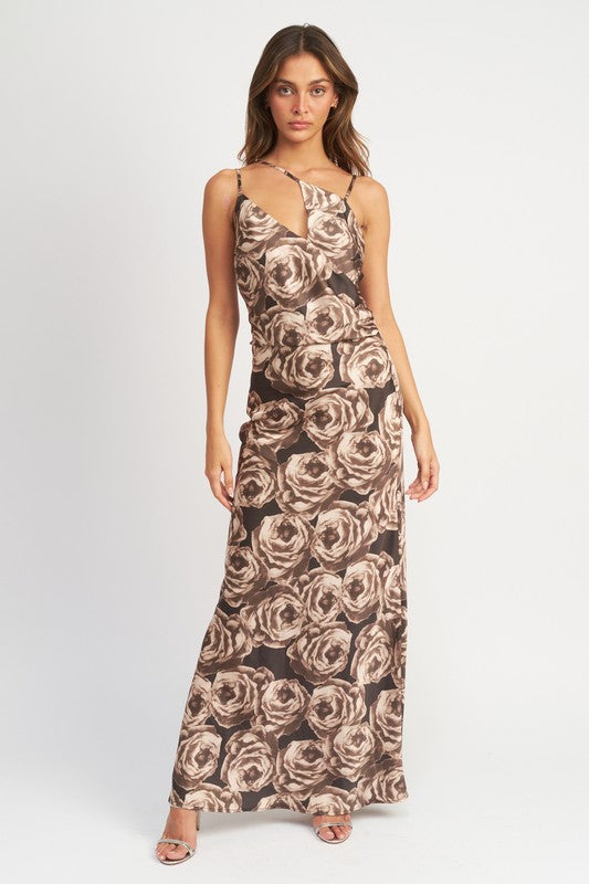 Emory Park | Asymmetrical Neck Maxi Dress