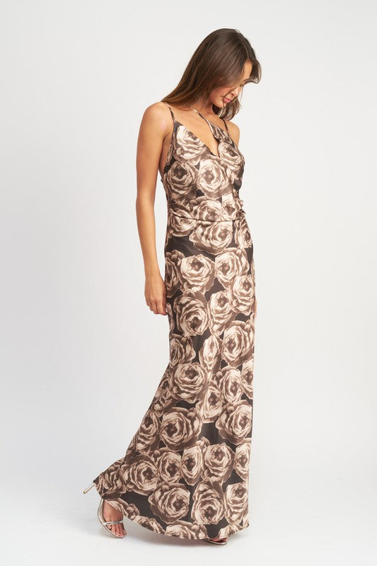 Emory Park | Asymmetrical Neck Maxi Dress