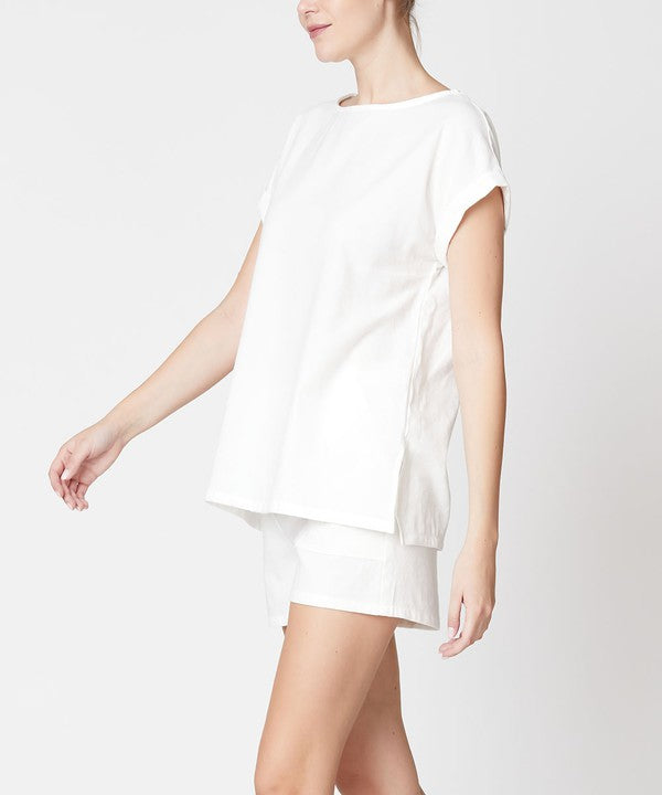 Fabina Bamboo Linen Shorts Set