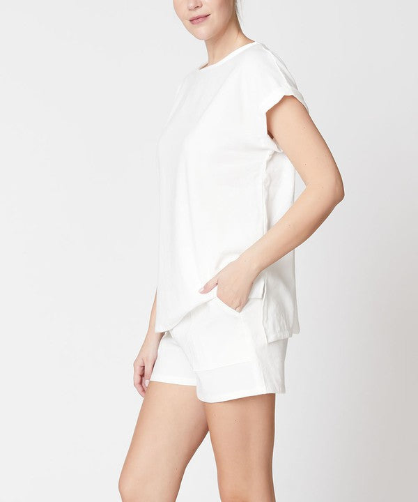 Fabina Bamboo Linen Shorts Set
