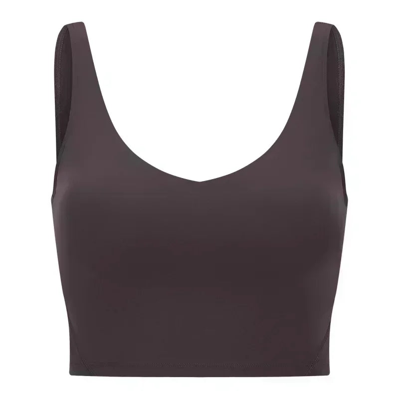 Lemon Light Support Women Cropped Length Tank Top Four-way Stretch Built-in Shelf Vest Yoga Shirt Feels Weightless Sport Bra