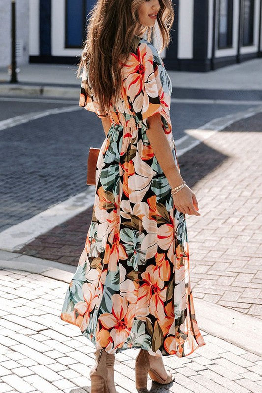 Miss Sparkling Floral Midi Dress