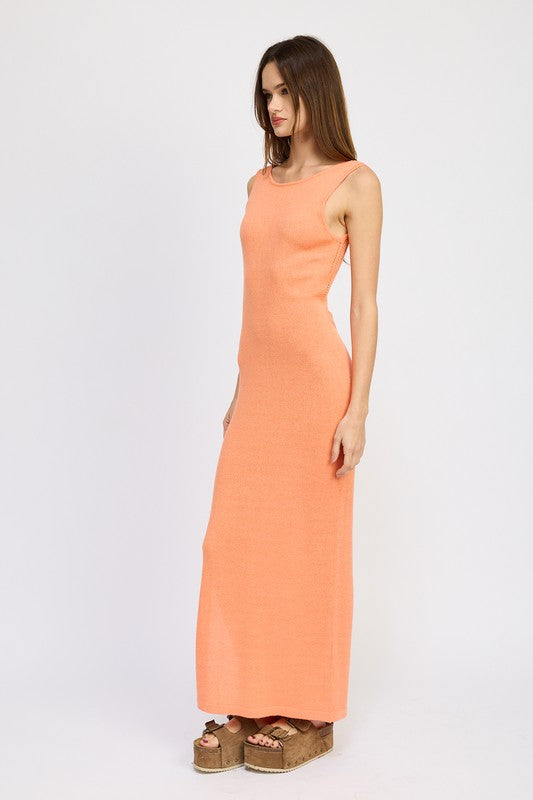 Emory Park | Crochet Maxi Dress with Back Tie Detail