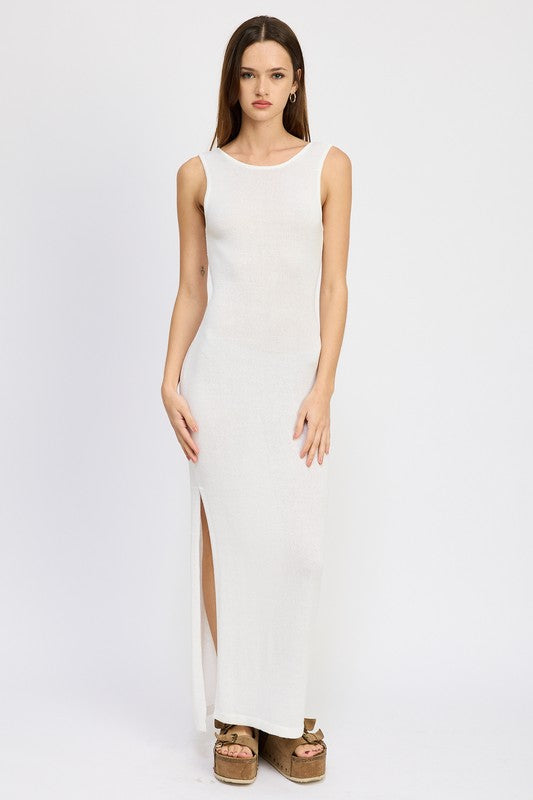 Emory Park | Crochet Maxi Dress with Back Tie Detail