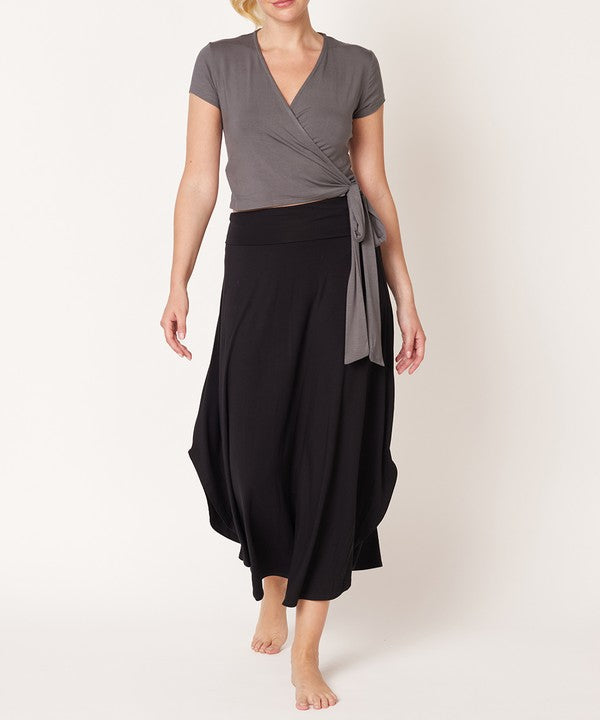 Fabina Bamboo Wrap Crop Top