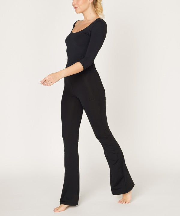 Fabina Bamboo Slim Bell Yoga Pants