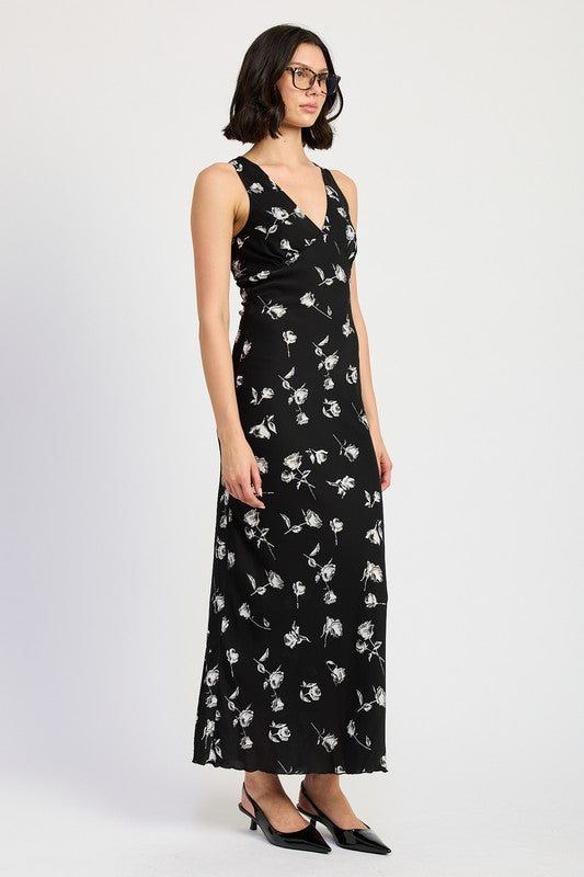 Emory Park | Floral V-neck Maxi Dress