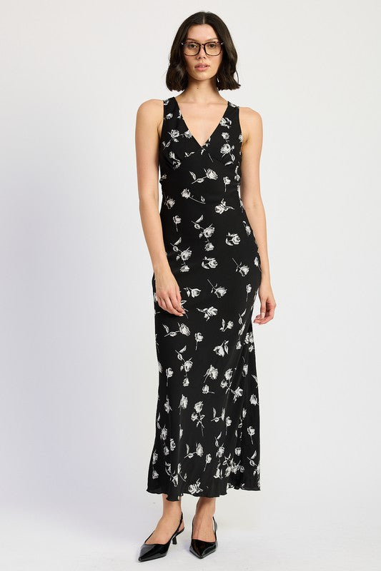 Emory Park | Floral V-neck Maxi Dress
