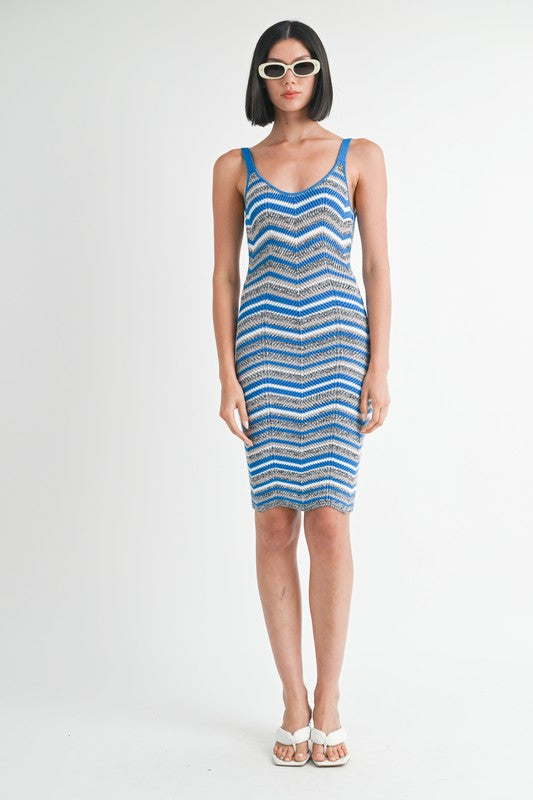 Emory Park | Chevron Knit Midi Dress