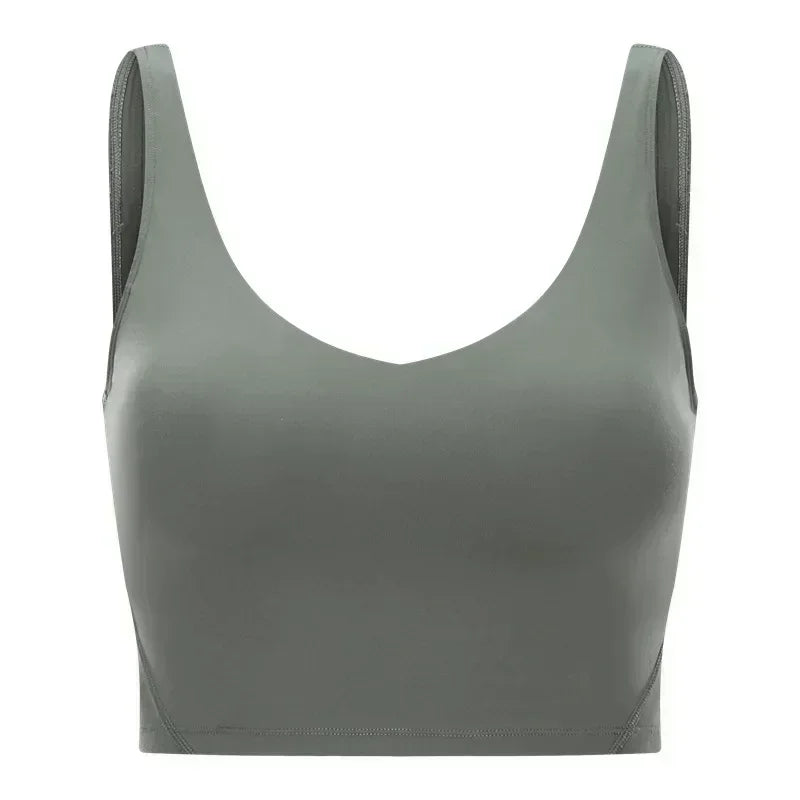 Lemon Light Support Women Cropped Length Tank Top Four-way Stretch Built-in Shelf Vest Yoga Shirt Feels Weightless Sport Bra