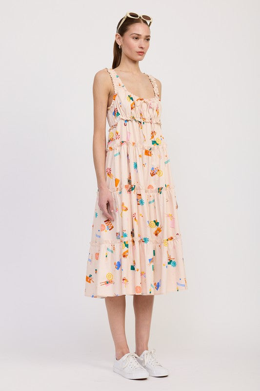 Emory Park | Babydoll Poplin Maxi Dress