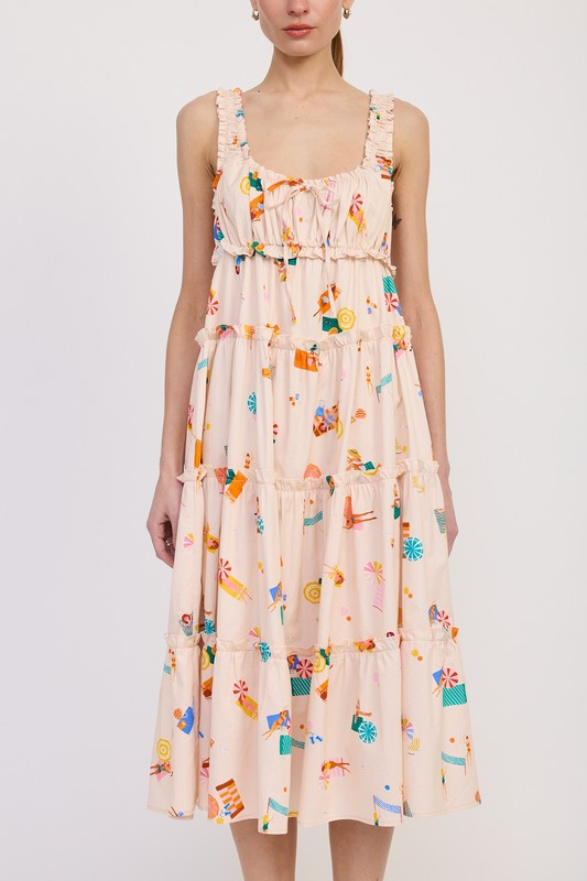 Emory Park | Babydoll Poplin Maxi Dress